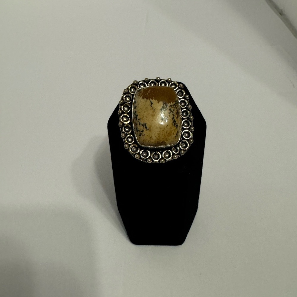 SIZE 10 Amethyst 925  STERLING SILVER PLATED RING